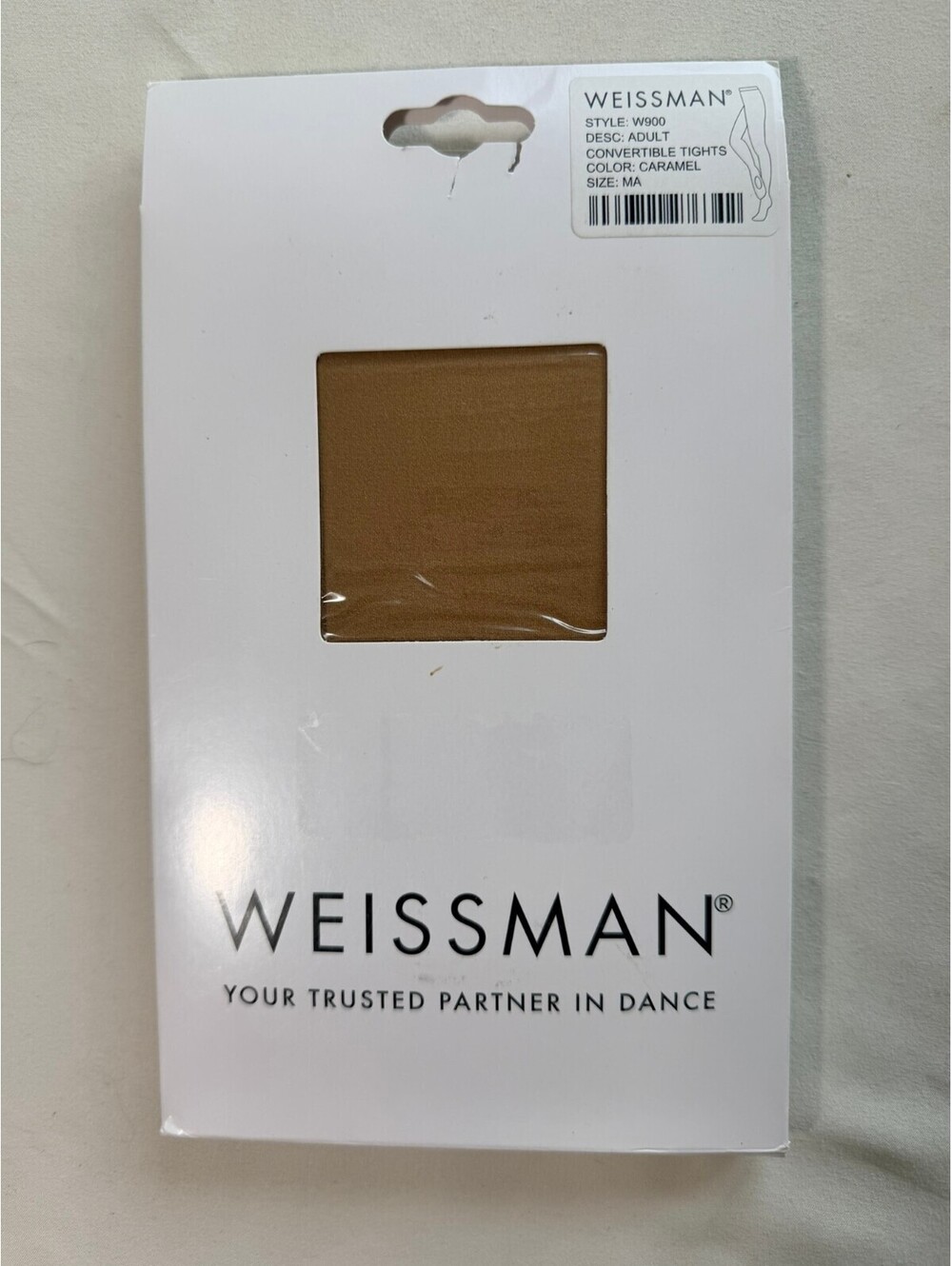 NWT Weissman W900 Convertible Dance Tights Caramel Adult Medium MA